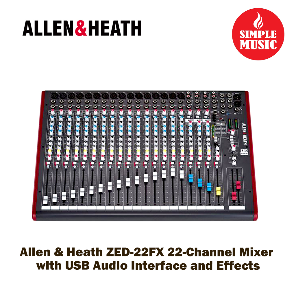 Allen & Heath ZED-22FX 22-channel Mixer with USB Audio Interface and Effects